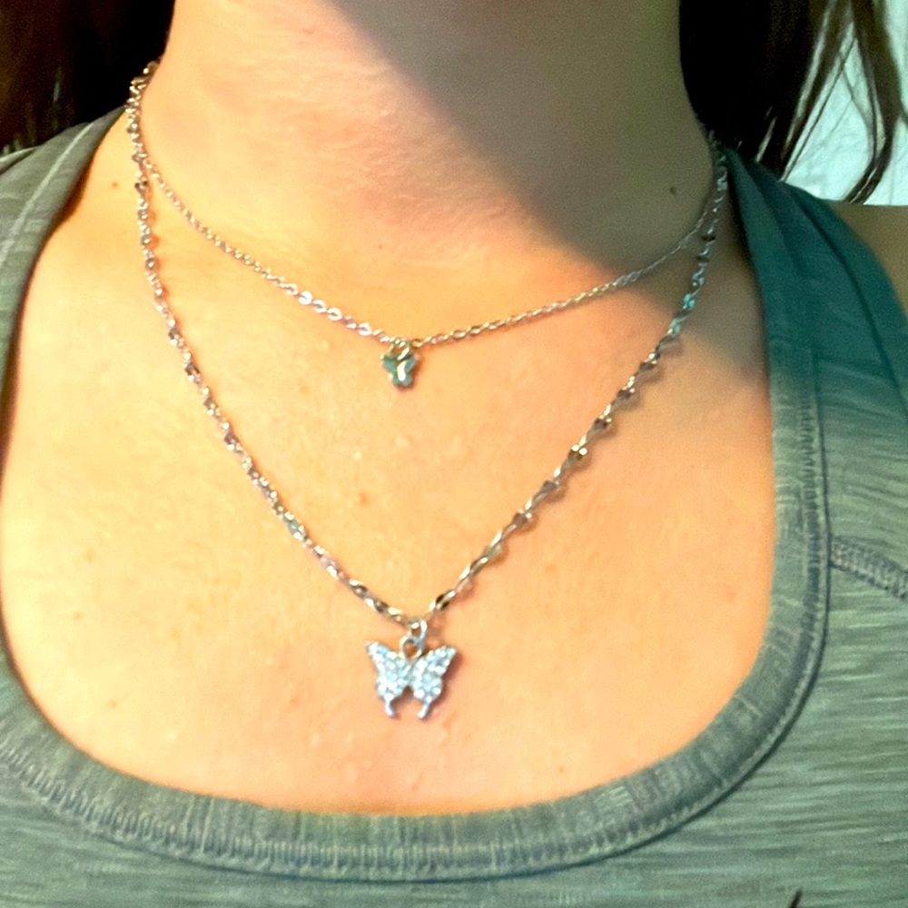 Silver Butterfly Necklace